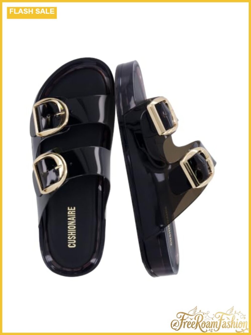 Womens Slide Sandals Double Strap Slip On PVC Jelly Open Toe